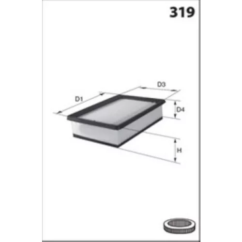 Vzduchový filter ELP3647 /MECAFILTER/ - obr. 1