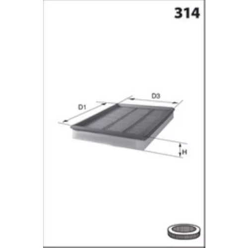 Vzduchový filter ELP3957 /MECAFILTER/ - obr. 1