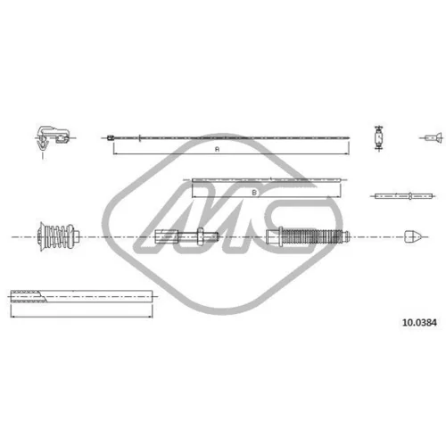 Plynové lanko Metalcaucho 83141