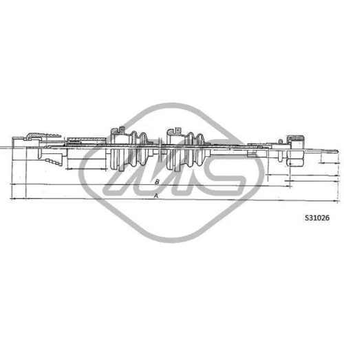 Hriadeľ tachometra Metalcaucho 83684