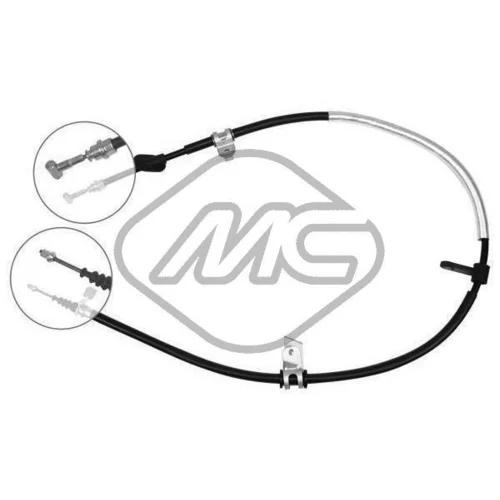 Ťažné lanko parkovacej brzdy Metalcaucho 80484