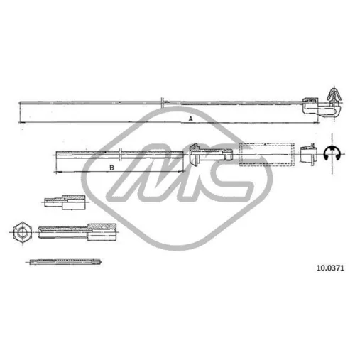 Plynové lanko Metalcaucho 83137