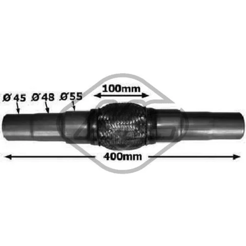Pružný diel výfuku Metalcaucho 02046