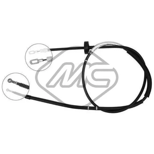 Ťažné lanko parkovacej brzdy Metalcaucho 80193