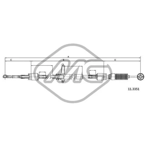 Lanko ručnej prevodovky Metalcaucho 80907