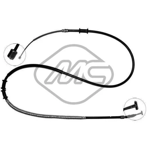 Ťažné lanko parkovacej brzdy Metalcaucho 81326