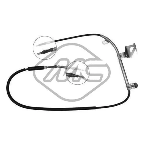 Ťažné lanko parkovacej brzdy Metalcaucho 80577
