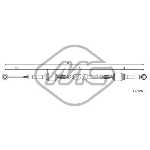 Lanko ručnej prevodovky Metalcaucho 81145