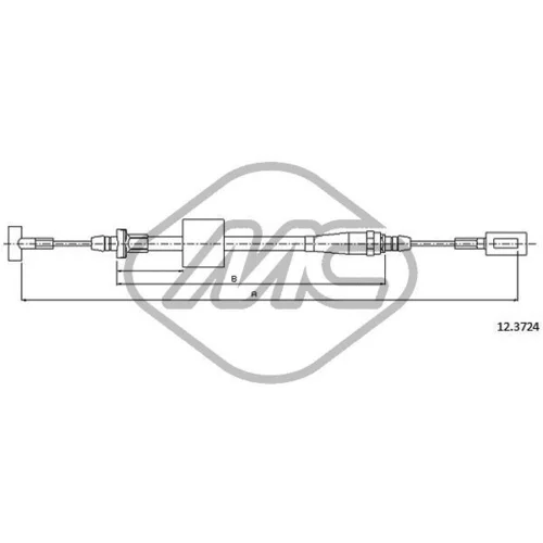Ťažné lanko parkovacej brzdy Metalcaucho 81394