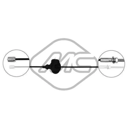 Ťažné lanko parkovacej brzdy Metalcaucho 81824