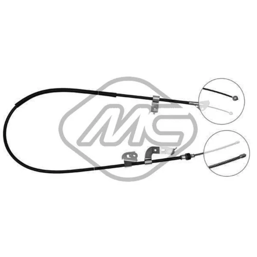 Ťažné lanko parkovacej brzdy Metalcaucho 80143
