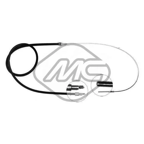 Ťažné lanko parkovacej brzdy Metalcaucho 80648