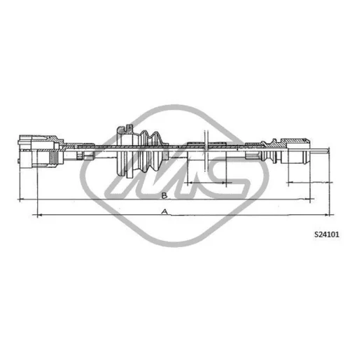 Hriadeľ tachometra 82976 /METALCAUCHO/