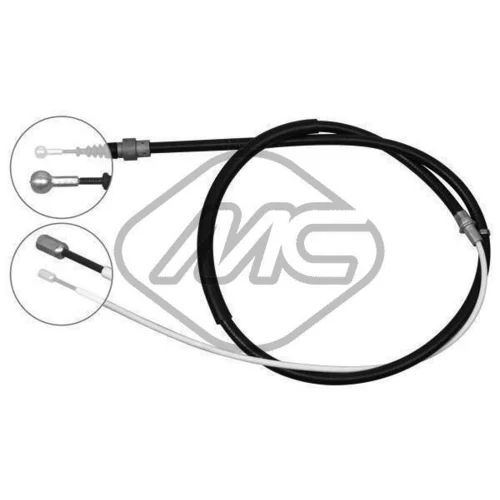 Ťažné lanko parkovacej brzdy Metalcaucho 80580