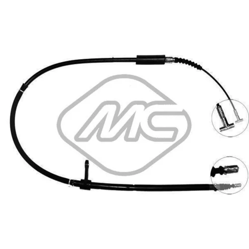 Ťažné lanko parkovacej brzdy Metalcaucho 80260