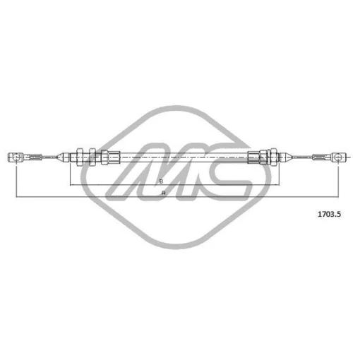 Plynové lanko Metalcaucho 81525
