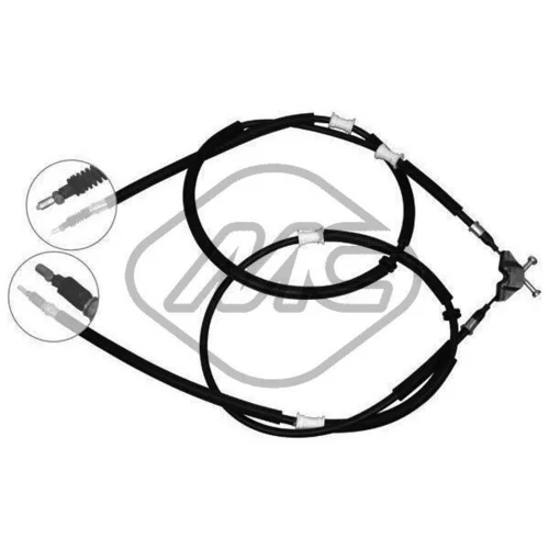 Ťažné lanko parkovacej brzdy Metalcaucho 82523