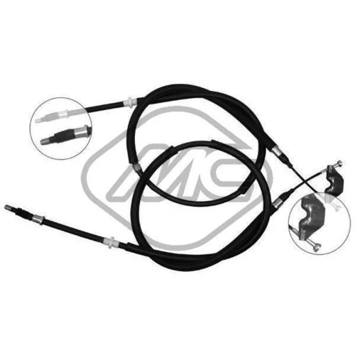 Ťažné lanko parkovacej brzdy Metalcaucho 80328
