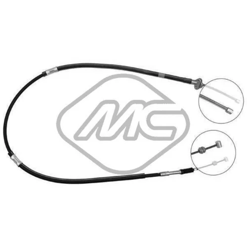 Ťažné lanko parkovacej brzdy Metalcaucho 83506