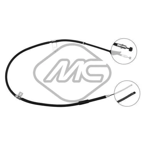 Ťažné lanko parkovacej brzdy Metalcaucho 80306
