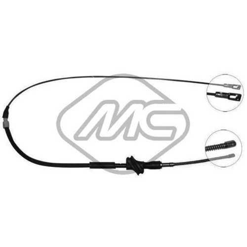Ťažné lanko parkovacej brzdy Metalcaucho 80550