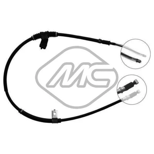 Ťažné lanko parkovacej brzdy Metalcaucho 82278