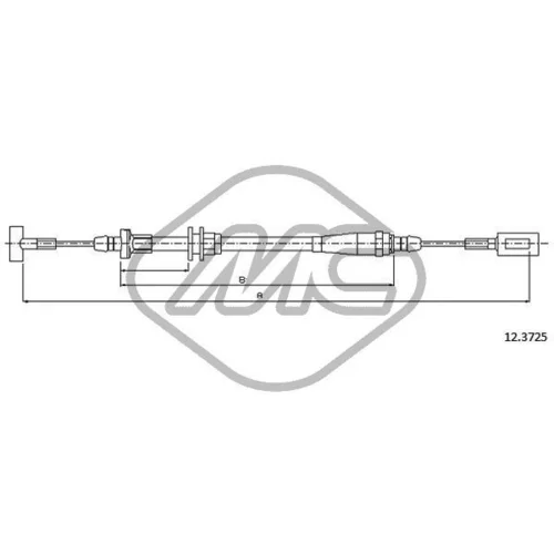 Ťažné lanko parkovacej brzdy Metalcaucho 81395