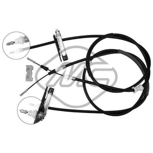 Ťažné lanko parkovacej brzdy Metalcaucho 81807