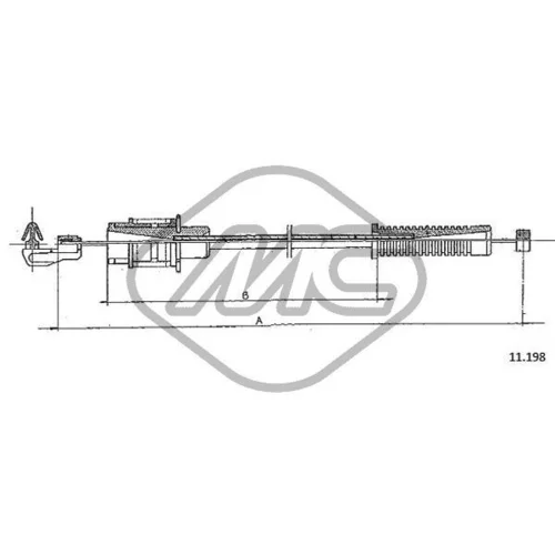Plynové lanko Metalcaucho 80879