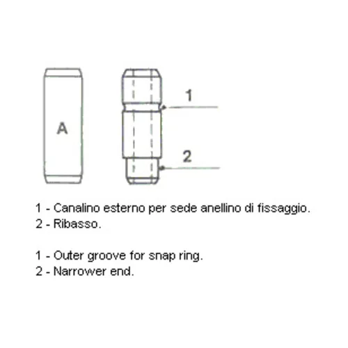 Vodítko ventilu METELLI 01-1389