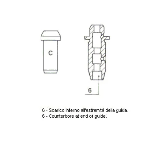 Vodítko ventilu METELLI 01-0378