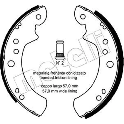 Sada brzdových čeľustí METELLI 53-0116
