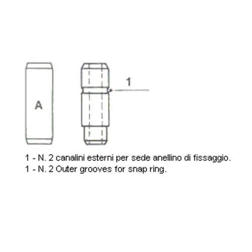 Vodítko ventilu METELLI 01-1276