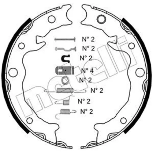 Sada brzd. čeľustí parkov. brzdy METELLI 53-0538K