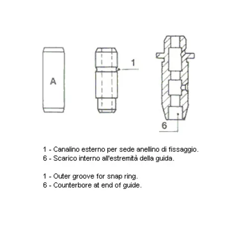 Vodítko ventilu METELLI 01-2757