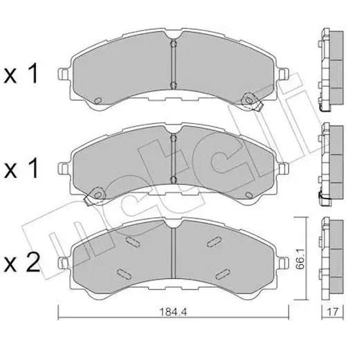 Sada brzdových platničiek kotúčovej brzdy METELLI 22-1460-0