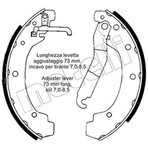 Sada brzdových čeľustí METELLI 53-0467