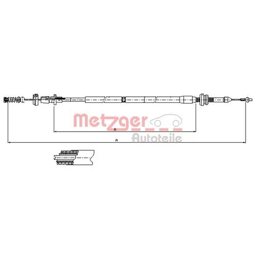 Plynové lanko METZGER 10.0904