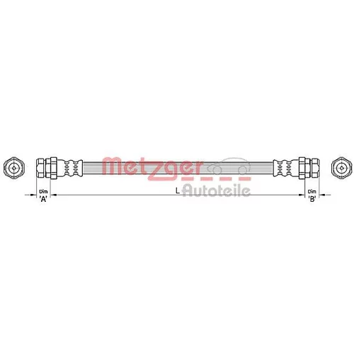 Brzdová hadica METZGER 4110446