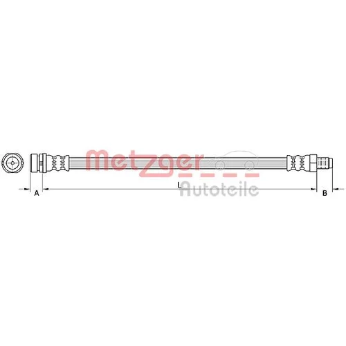 Brzdová hadica METZGER 4110795
