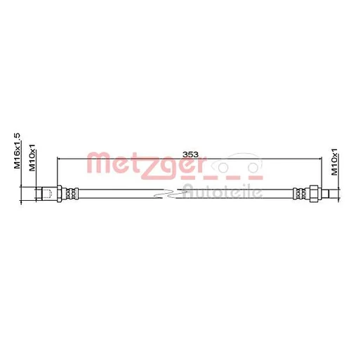 Brzdová hadica METZGER 4111495