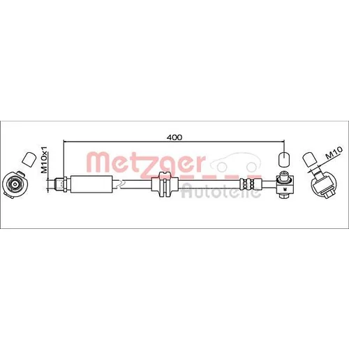 Brzdová hadica METZGER 4111622