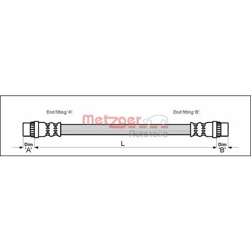 Brzdová hadica METZGER 4114644