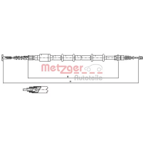 Ťažné lanko parkovacej brzdy METZGER 441.3
