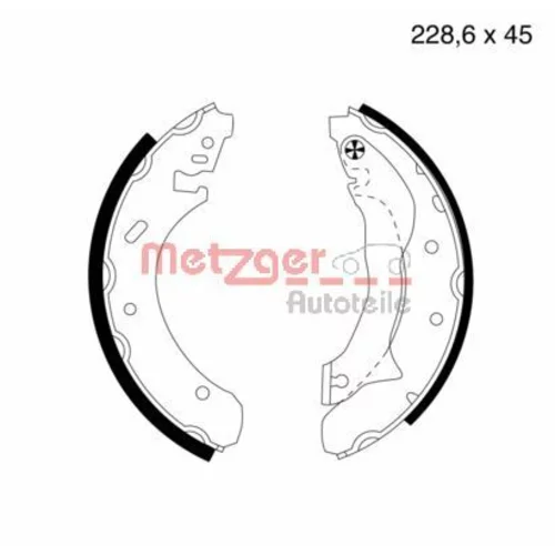 Sada brzdových čeľustí METZGER MG 581