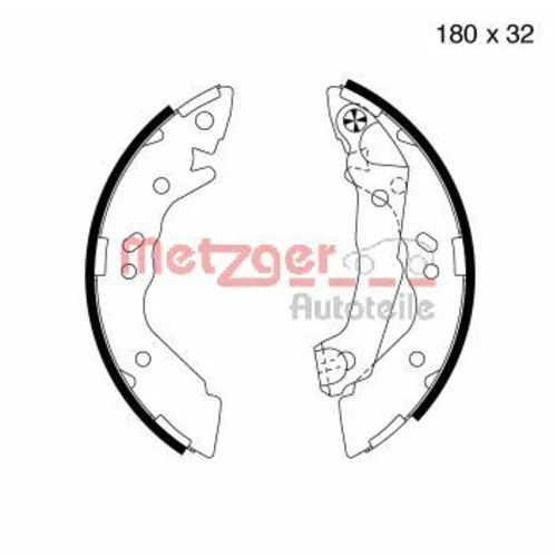 Sada brzdových čeľustí METZGER MG 736