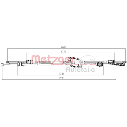Lanko ručnej prevodovky 3150305 /METZGER/ - obr. 3