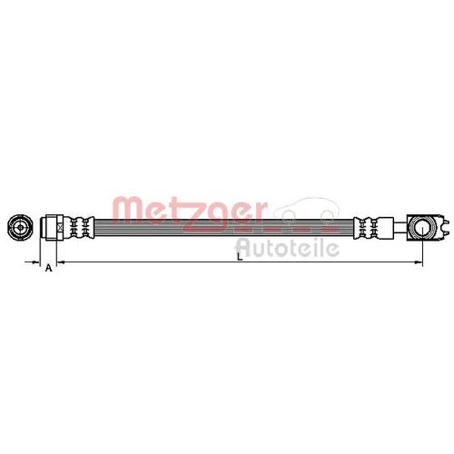 Brzdová hadica METZGER 4110256