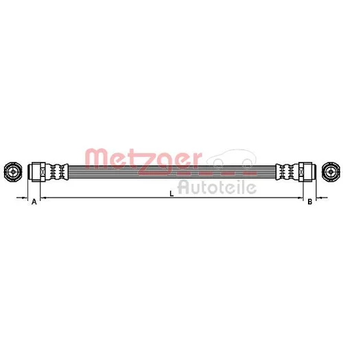 Brzdová hadica 4110727 /METZGER/