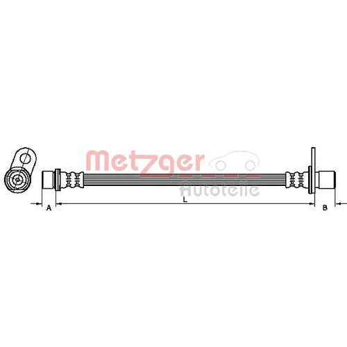 Brzdová hadica METZGER 4110957